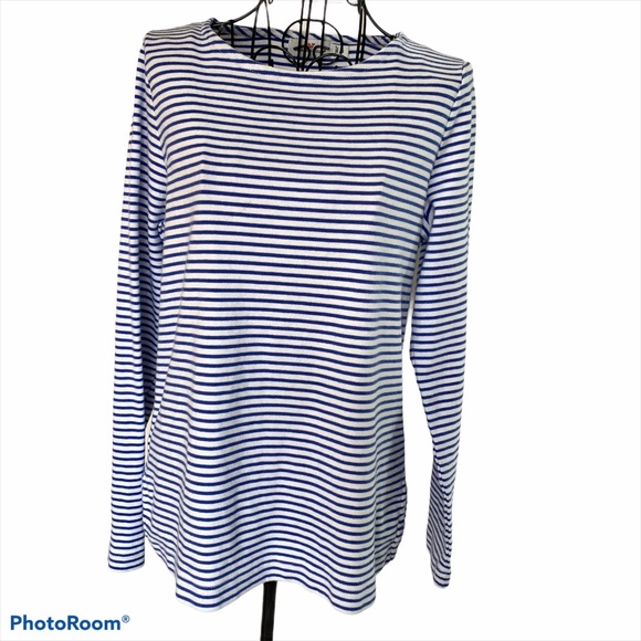 Vineyard Vines Blue and White Striped Long Sleeve - Picture 3 of 8
